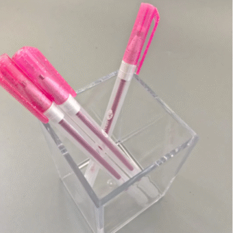 Desktop Transparent Pen Container with Square