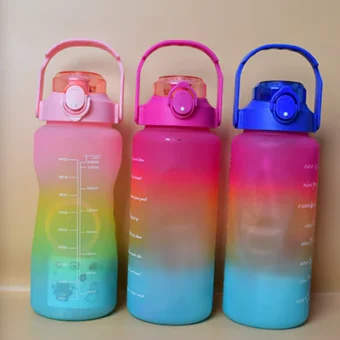 (NW000110) Leak-Proof Sports Bottle, Motivational Water Bottle with Time Marking for Sports Gym Outdoor(Random color)
