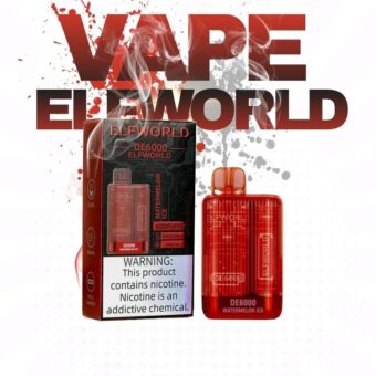 ELFWORLD DE6000 Disposable Vape Pod Device – 6000 Puffs – 13.5ML E-Liquid – 5% Nicotine – Rechargeable 650mAh via USB-C | Disposable Vape For Smokers | Disposable Pod For Smoking ( Random Flavor )(Without Display)