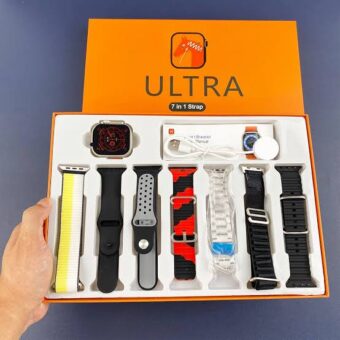 7 In 1 Ultra Smart Watch 2.1 Inch Full HD Screen Series 8 Wireless Charging 7 Straps Waterproof