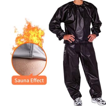 Sauna Sweat Suit Exercise Gym Fitness Weight Loss Boxing Martial Arts Yoga Fitness Training Suit Jumping rope | Also Uses in Rain