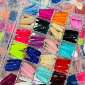 288 PCs colorful and Shiny nails box (Random Color)
