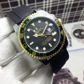 AA1(Rolex GMT marter) Stylish  Watch Adjustable Strap  black and golden