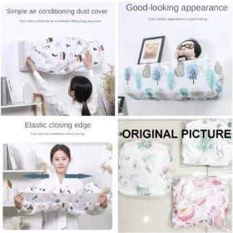 Ac Protective Dust Cover  Cute Cartoon Printing Dust Cover for air condition (Random design & Color)1 ton