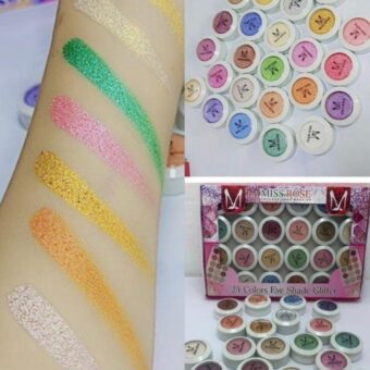 Miss Rose matte and glitter eye shadows