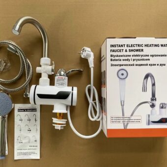 (with  shower) Electric Hot Water Heater Faucet Kitchen Instant Heating Tap Water