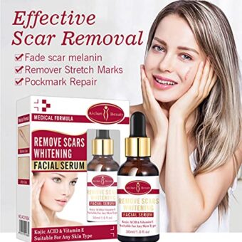 AICHUN BEAUTY Scar Removal Facial Serum Pimples Stretch Marks Face Moisturizing Body Remove Scars Kojic Acid Vitamin E 30ml