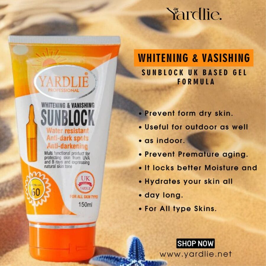 YARDLIE - SPF - 60 WHITENING & VANISHING SUNBLOCK 150ml - Image 7
