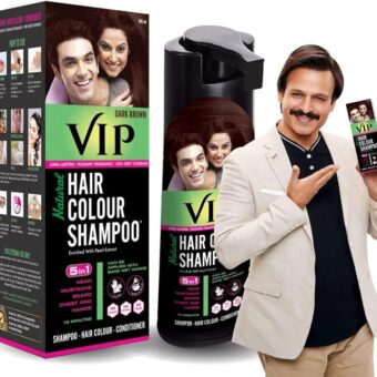 VIP Hair Colour Shampoo for Men and Women, 180ml,