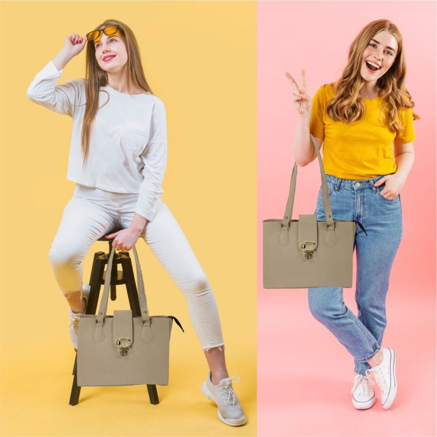 Shoulder bag with 2 handles / Handbags for Girls, Women, Ladies, Tote Bag, Purse and Shoulder Bag - Image 10