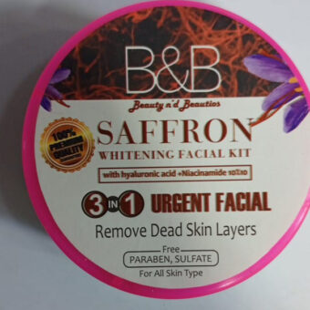 B and B Saffron Whitening Facial Kit 3 in 1 - Urgent Facial & Dead Skin Removal