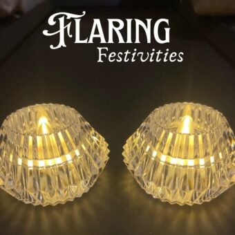 Smokeless & Flameless LED Tealight Acrylic Decorative Tea Light Candles for Home Decor, Gifting, Birthday, Festival Decoration (Crystal Diamond Diya Candle, Pack of 1) (cell operated)