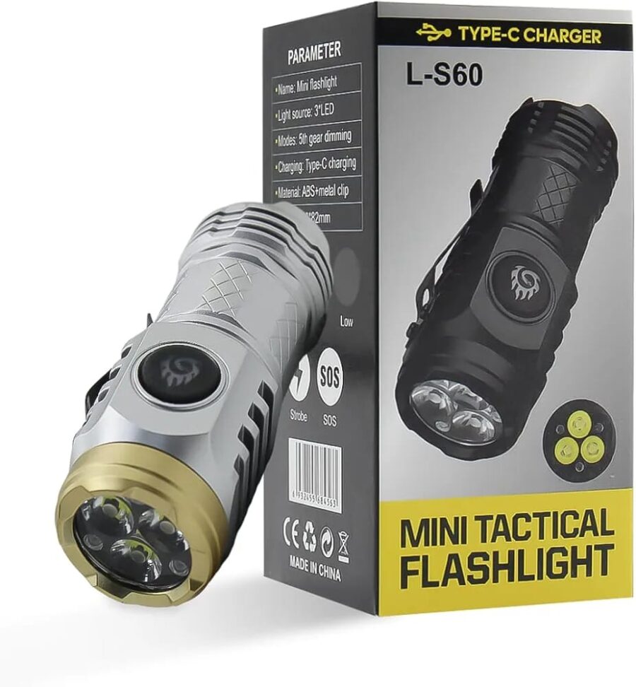 Three-Eyed Monster Rechargeable Torch, 82mm Portable Small Flashlight, 5 Modes Ultra-Bright Waterproof Flashlight, Suitable for Power Outages, Emergencies, Camping, Hiking, and Outdoor Use (Random Color) - Image 2