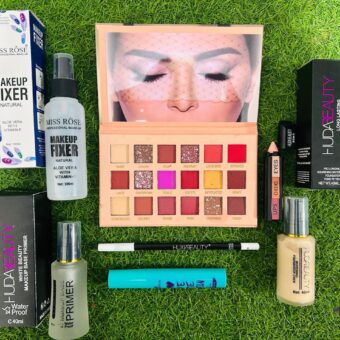 7 in 1 Makeup Deal - Fixer, Primer , Foundation,  Lip pencil,  Mascara,  Lip Pen,  Eyeshadow Pallet