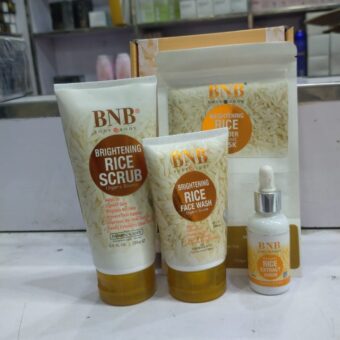 BNB-Rice Whitening And Glowing Facial Kit  Face Wash, Scrub, Mask & Serum BNB Rice Glow Facial Kit 4 in 1