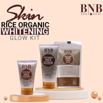 BNB-Rice Whitening And Glowing Facial Kit  Face Wash, Scrub & Mask