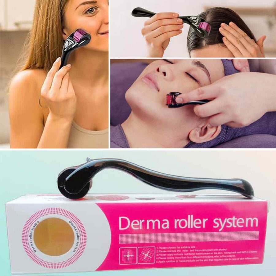 Derma Roller Facial & Hair Therapy Micro-Needle 540 Hair Regrowth Beard Growth Anti Hair Loss Treatment Thinning - Image 4