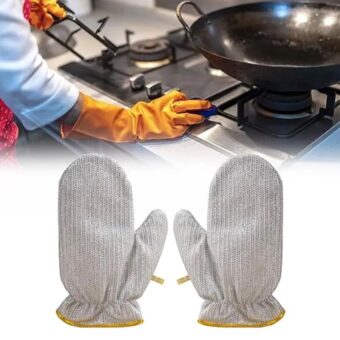 (1pcs) Wire Dishwashing Gloves | Dishwashing Rags For Wet And Dry Non-scratch Wire Dish Cloths For Washing Dishes, Kitchen (random color)