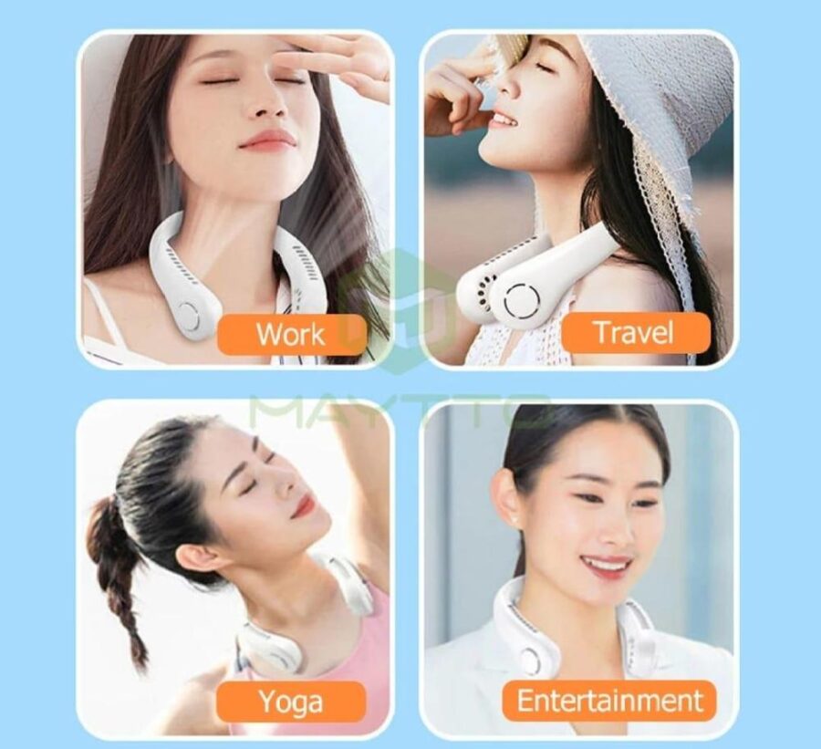 SurroundFan New Portable Bladeless Neck Fan – Foldable, Hands-Free Cooling for Travel & Sports ( Random Color ) - Image 3
