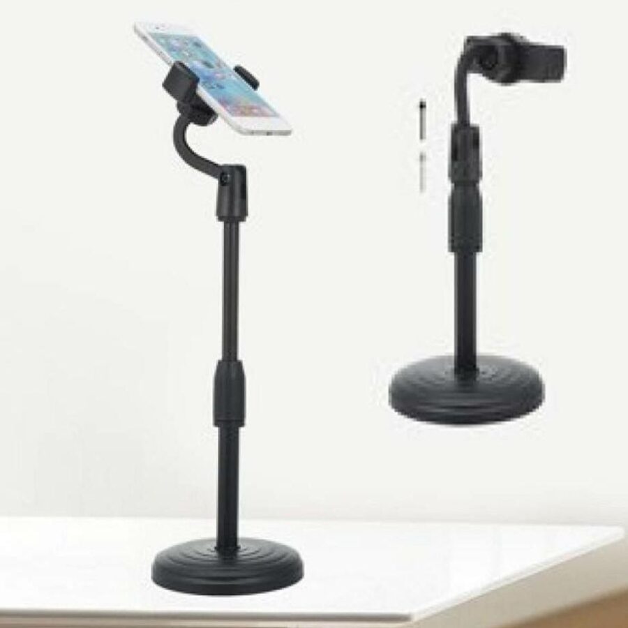 Multifunction Mobile Tripod Stand Mini Tripod Stand Mobile Holder Adjustable Height & Angle Phone Holder - Image 3