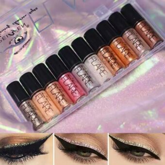 Mocallure Metallic Shiny Waterproof Glitter Eyeshadow Liquid Eyeliner (Random Color)