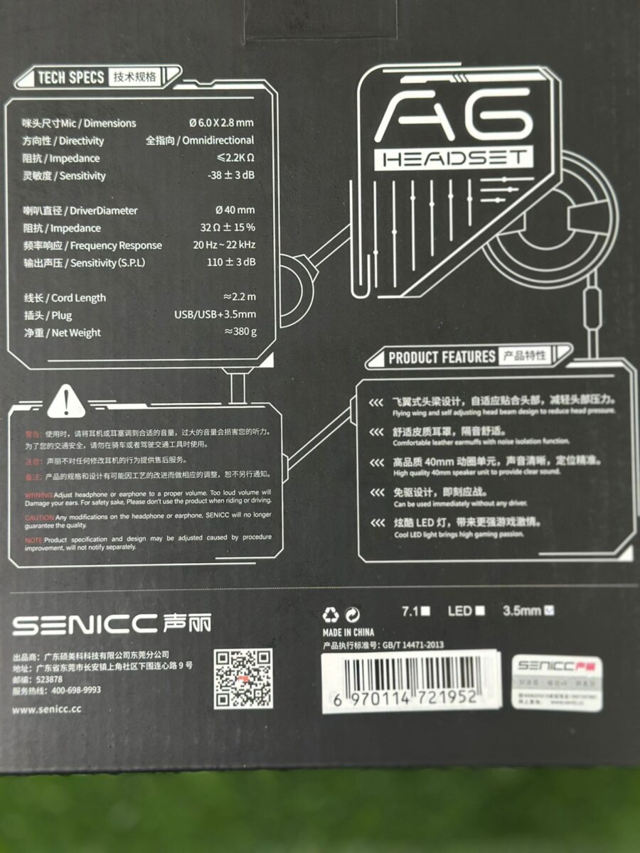 SENICC A6 headset USB High Quality Sound Video Game Headset Advance Noise Canceling Technology - Image 3