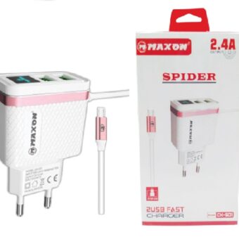 Maxon CK-501 Micro 2 USB Port Android Fast Charger 2.4 A