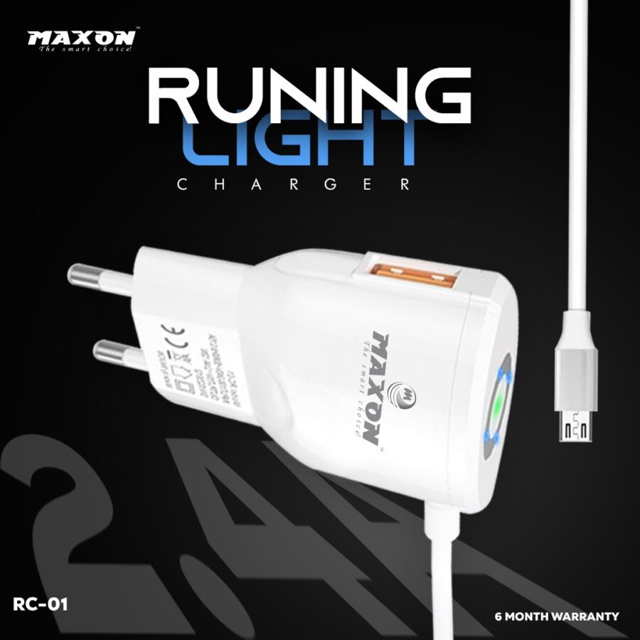 RC-01 Running Light Charger /2.4A Output,Android Charger,charge your devices quickly and efficiently. - Image 5