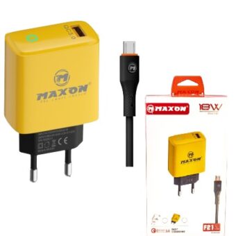 Maxon F21 Micro 18w Fast Charger able,QC 3.0 Ideal for all Android mobiles