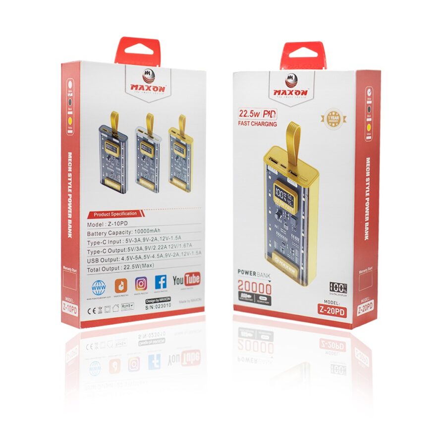 Maxon Z-10PD 10000mah 22.5w PD Power Bank (random color ) - Image 6