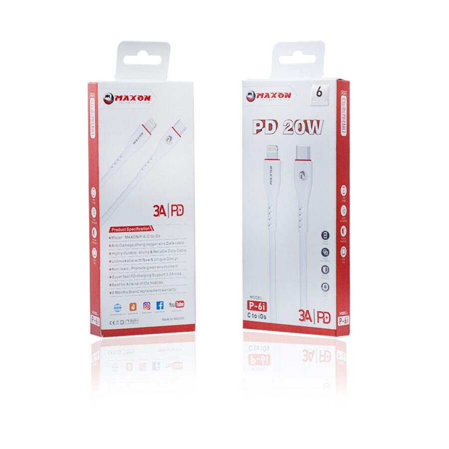 Maxon P-6i C To IOS / i phone  PD 20W Data Cable  / High-Speed Data Transfer Fast Charging Cable