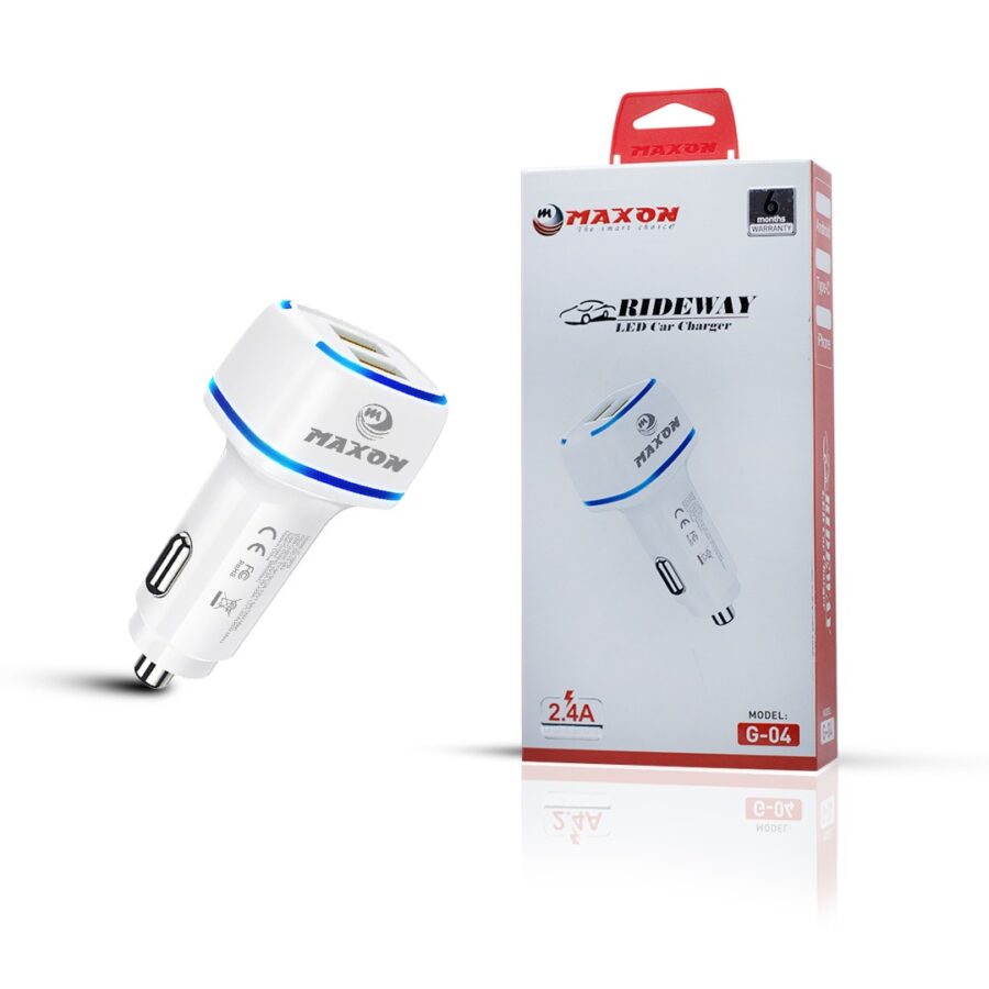 maxon G-04 LED IOS Car Charger 2USB Post IOS Cable,Best For Traveling