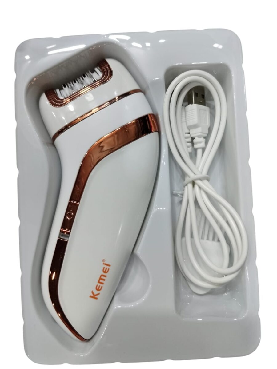 Kemei KM-1207A Epilator With Extra Shaving Head & Scraping For Women | Chargeable Kemei Lady Grooming Kit ( Random Color ) - Image 9
