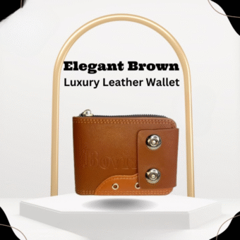 New Style Leather Wallet with Button ( Random Color )