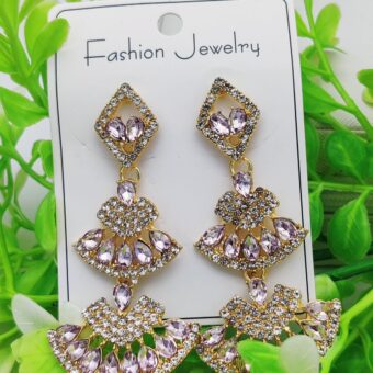 Imported Radiant Lilac Glam Earrings - A Statement of Grace 🌸✨ | Best Quality Modern Design Earrings For Girls & Womens