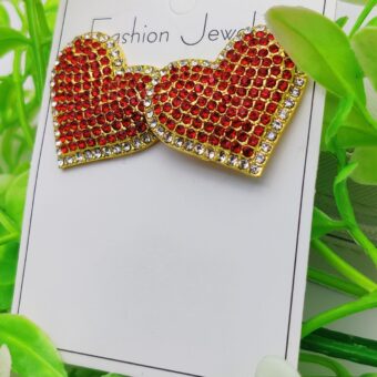 Imported Dazzling Red Heart Earrings – Bold Elegance Redefined | Best Quality Jewelry | Earrings For Girls | Earrings For Women
