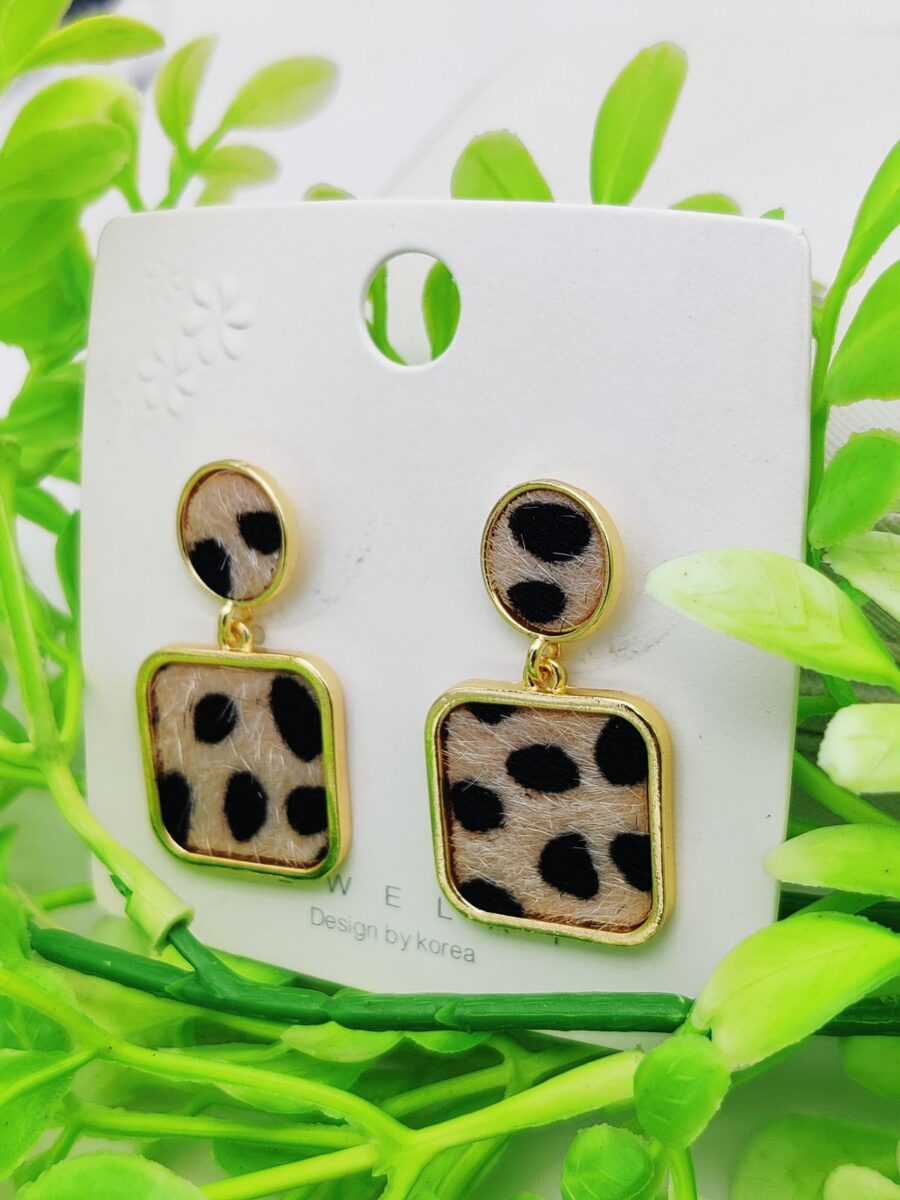 Imported Elegant Leopard Print Drop Earrings - Modern Statement Jewelry 🐆✨ | New Design Earrings For Girls & Womens