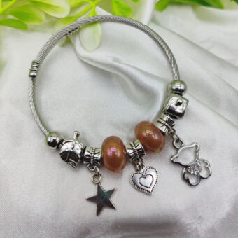 1 Piece Imported Radiant Star Charm Pandora Bracelet | Best Quality Bracelet For Girls & Women | Girls & Women Jewellery