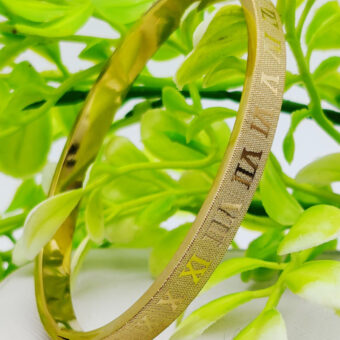 Adjustable Cartier-Inspired Roman Numeral Bracelet - Imported Luxury Gold Bracelet | Best Quality Artificial Bracelet For Girls & Women | Bracelet For Every Occasion | Elegant Design ✨