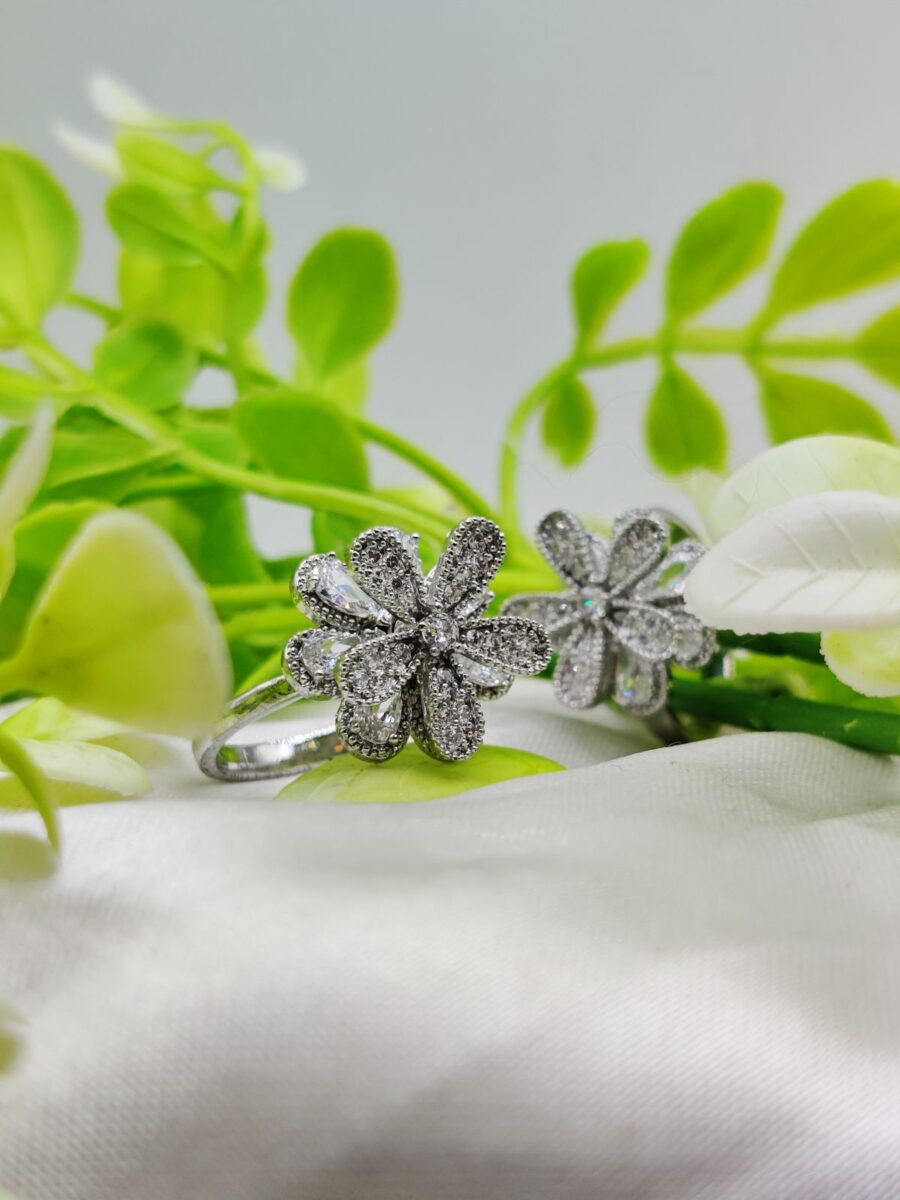 1 Piece Imported Blooming Elegance Adjustable Ring Set – Two Radiant Color 🌟 | Luxurious Design Ring | Adjustable Ring | Ring For Girls & Women ✨ - Image 5