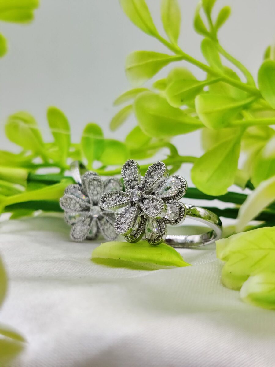 1 Piece Imported Blooming Elegance Adjustable Ring Set – Two Radiant Color 🌟 | Luxurious Design Ring | Adjustable Ring | Ring For Girls & Women ✨ - Image 6