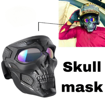 Motorcycle Skull Mask Cycling Windproof Full Face Skeleton Protective Mask Colorful Sickle Color Tactical Bike Bicycle Mask