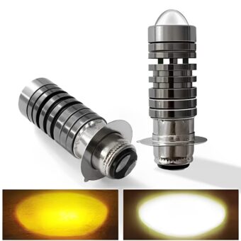 Bike LED Headlight Bulb - Motorcycle Fog light - Super bright With 2 functions white/yellow