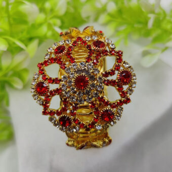 Imported Golden Lace Crystal Bracelet | Royal Ruby Elegance Bracelet | Royal Sapphire Glam Bracelet - Adjustable Bracelet – Best Quality Artificial Bracelet For Girls & Women