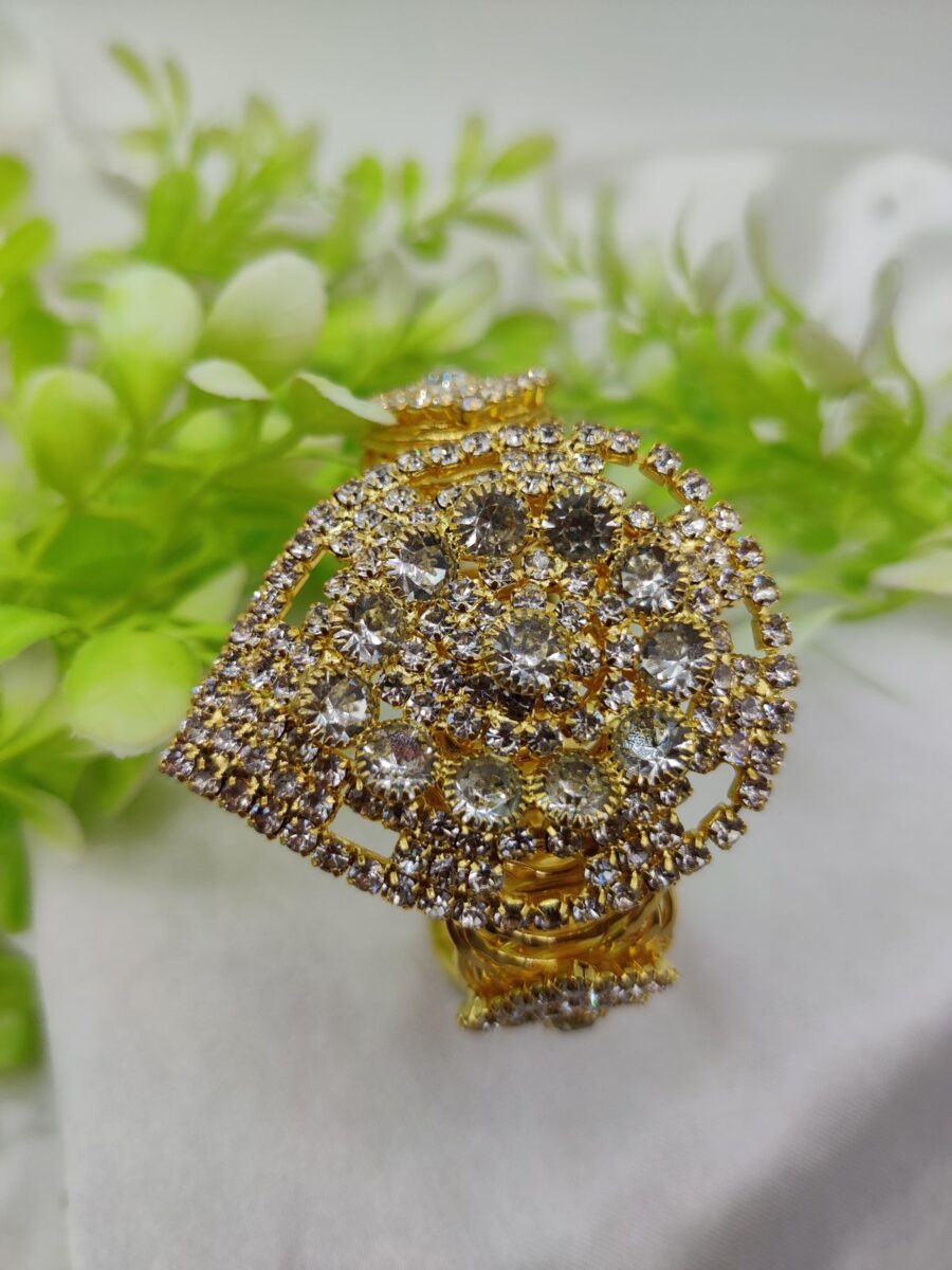 Imported Royal Sapphire Glam Bracelet | Golden Sapphire Elegance Bracelet | Adjustable Bracelet – Best Quality Artificial Bracelet For Girls & Women - Image 2