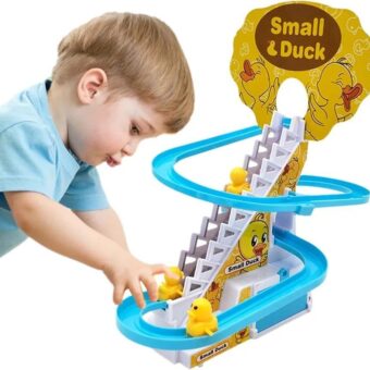 Smart Duck Ladder Climbing race set | Duck Climb Stairs Toy Race Track Slide