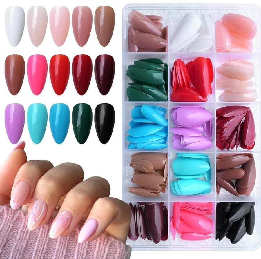 Reusable Fake Nails with Box – Beautiful Variety of Colors | Best Fake Nails For Girls Without Glue ( Random Color Nails) - Image 5