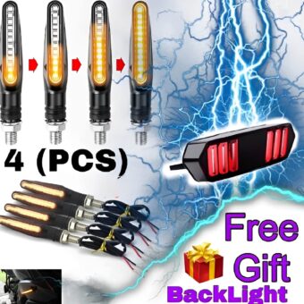 Set of 4 Fancy Indicators for All Bikes + Free Backlight | Compatible with CD 70, 125
