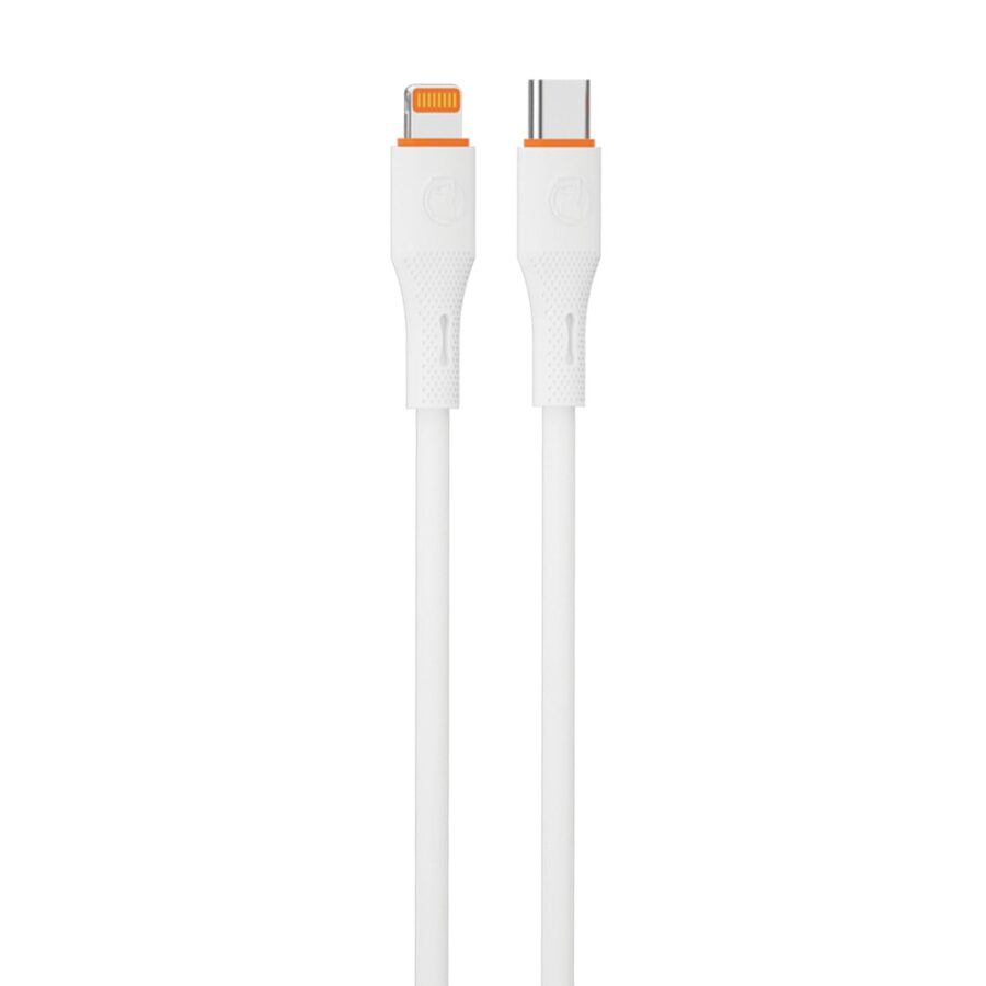 E-02 Plus 27 WPD USB C to IOS Cable PD Fast Charge Mobile Phone Cord | Best Quality Cable | Type C To Iphone Cable ( White ) - Image 4