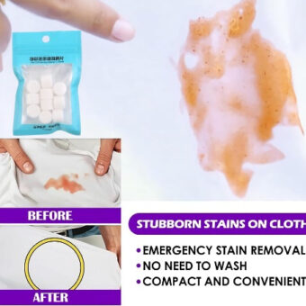 10 Pcs Explosive Salt Cleaning Laundry Remove Yellowing Leaving Fragrance Cleaning Tablets